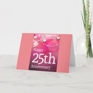 "LYCKLIG ***25TH*** BRÖLLOP ANNIVERSARY"-KORT KORT