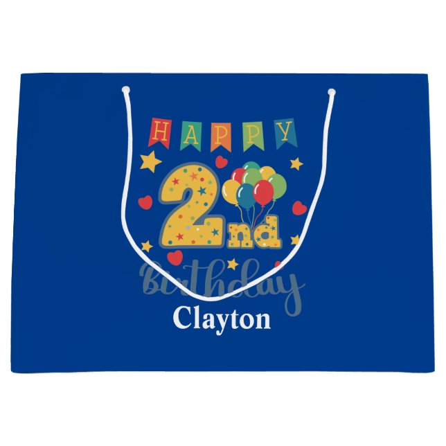 Lycklig 2:a födelsedag med stor gåva (Framsidan)