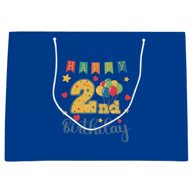 Lycklig 2:a födelsedag med stor gåva (Framsidan)