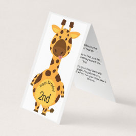 Lycklig 2:a födelsedagen - Barnskort Kort