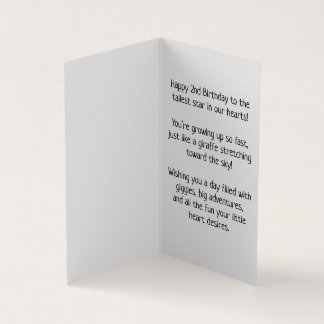 Lycklig 2:a födelsedagen - Barnskort Kort