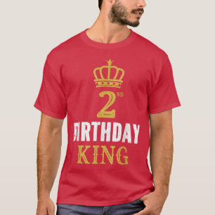 Lycklig 2:a födelsedagen Kung 2 år gamla Party-idé T Shirt