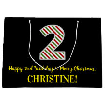 Lycklig 2:a födelsedagen och God jul, anpassat nam