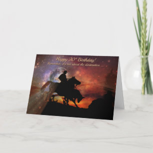 Lycklig 30års födelsedag Cowboy and Horse Card Kort