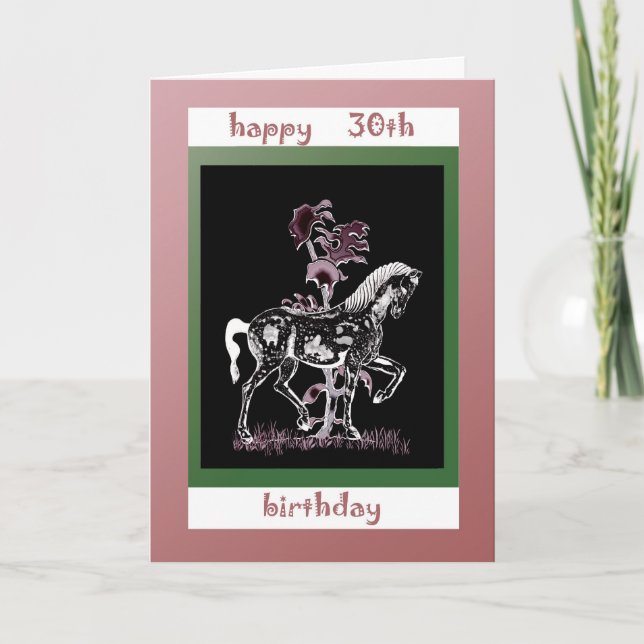 Lycklig 30års födelsedag-kort kort (Framsida)