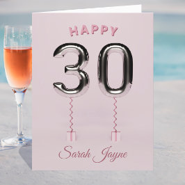 Lycklig 30års födelsedag-kort kort