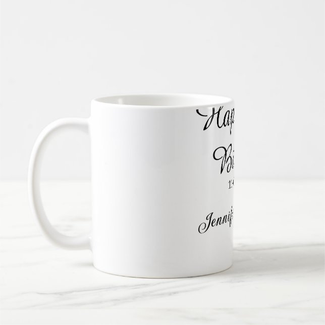 Lycklig 30års födelsedag lägg till snyggt för namn kaffemugg (Vänster)