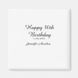 Lycklig 30års födelsedag lägg till snyggt för namn magnet