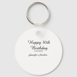 Lycklig 30års födelsedag lägg till snyggt för namn nyckelring