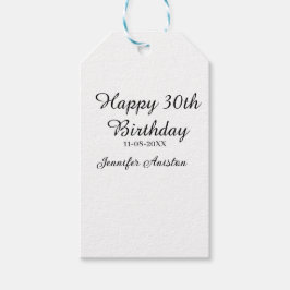 Lycklig 30års födelsedag lägg till snyggt för namn presentetikett