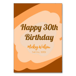 Lycklig 30års födelsedag, rustik trä Halloween fal Bordsnummer