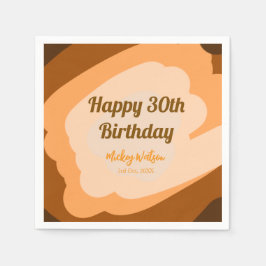 Lycklig 30års födelsedag, rustik trä Halloween fal Pappersservett