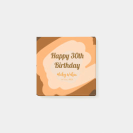 Lycklig 30års födelsedag, rustik trä Halloween fal Post-it Block