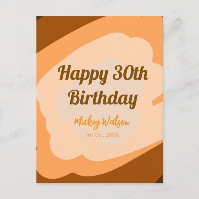 Lycklig 30års födelsedag, rustik trä Halloween fal Vykort (Framsida)