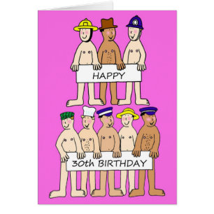 Lycklig 30års födelsedag Tecknad Manar Hälsningskort