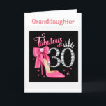 LYCKLIG *30års födelsedag TILL DIG *GRANDDAUGHTER* Kort<br><div class="desc">LYCKLIG **30:e** FÖDELSEDAGEN ***GRANDDAUGHTER*** TACK FÖR STOPPNING AV ETT AV MINA ÅTTA LAGER!</div>