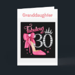 LYCKLIG *30års födelsedag TILL DIG *GRANDDAUGHTER* Kort<br><div class="desc">LYCKLIG **30:e** FÖDELSEDAGEN ***GRANDDAUGHTER*** TACK FÖR STOPPNING AV ETT AV MINA ÅTTA LAGER!</div>