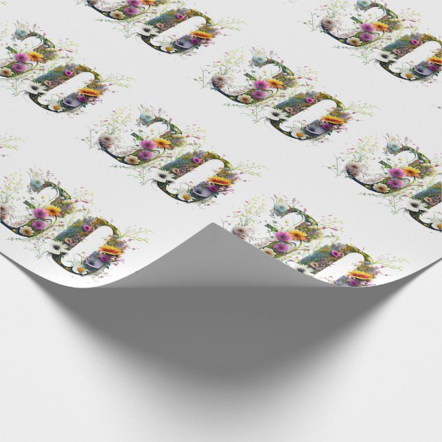 Lycklig 30års födelsedag Wildblommor Grattis på fö Presentpapper (Hörn)