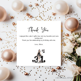 lycklig 31-årsdag, tack-kort inbjudningar