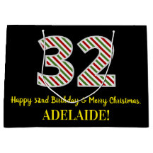 Lycklig 32:a födelsedagen och God jul, anpassat na