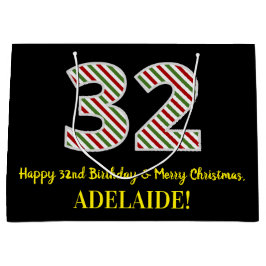 Lycklig 32:a födelsedagen och God jul, anpassat na