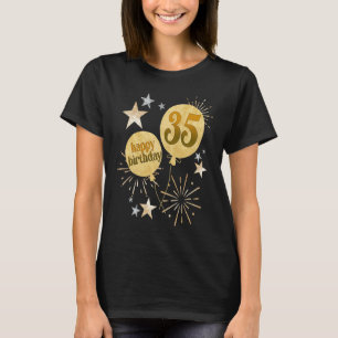 Lycklig 35e Birthday 35 Year Old Birthday T Shirt