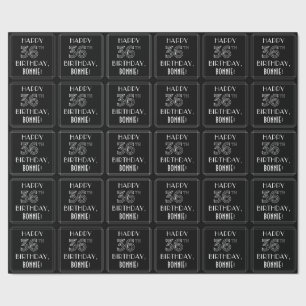 LYCKLIG 36TH BIRTHDAY; Art Deco Stil med eget namn Presentpapper