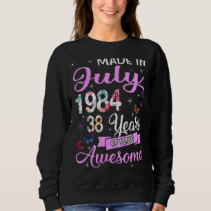 Lycklig 38:e födelsedagen i juli 1984, 38 år gamma t shirt