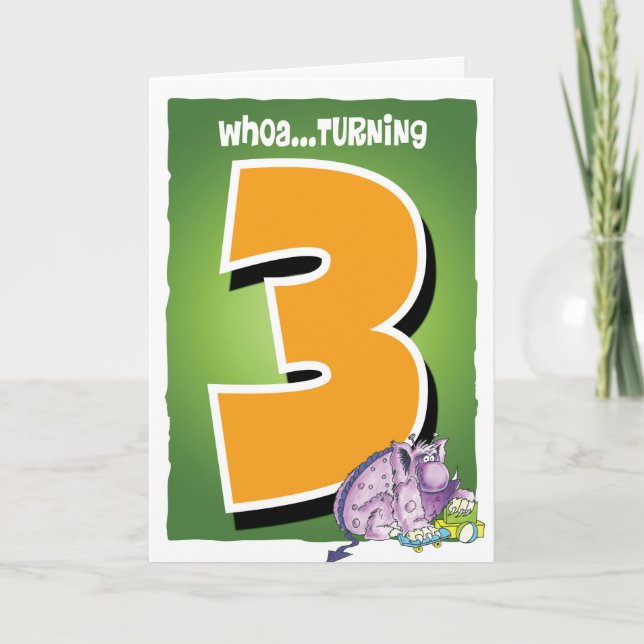 Lycklig 3-årsdag kort (Framsida)