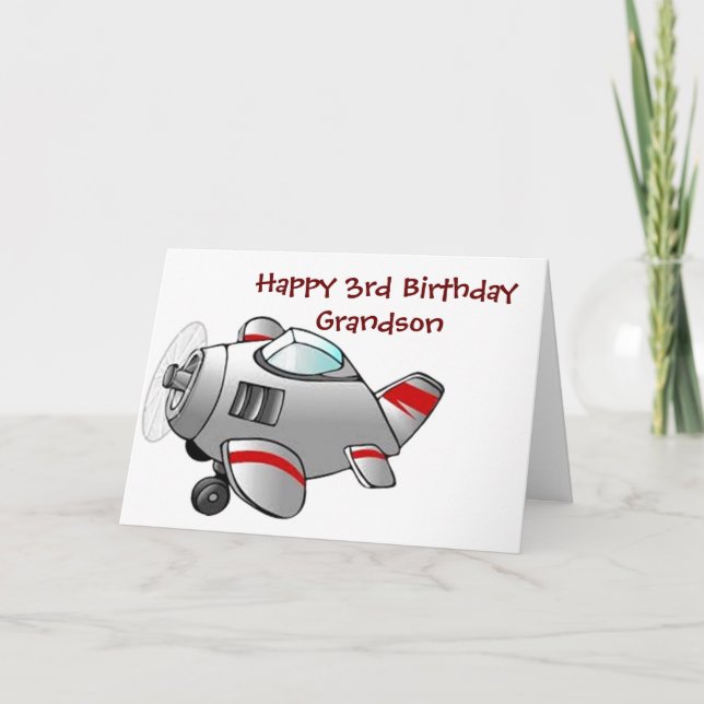 **LYCKLIG 3:e BIRTHDAG TILL VÅRT GRANDSON** Kort (Framsida)