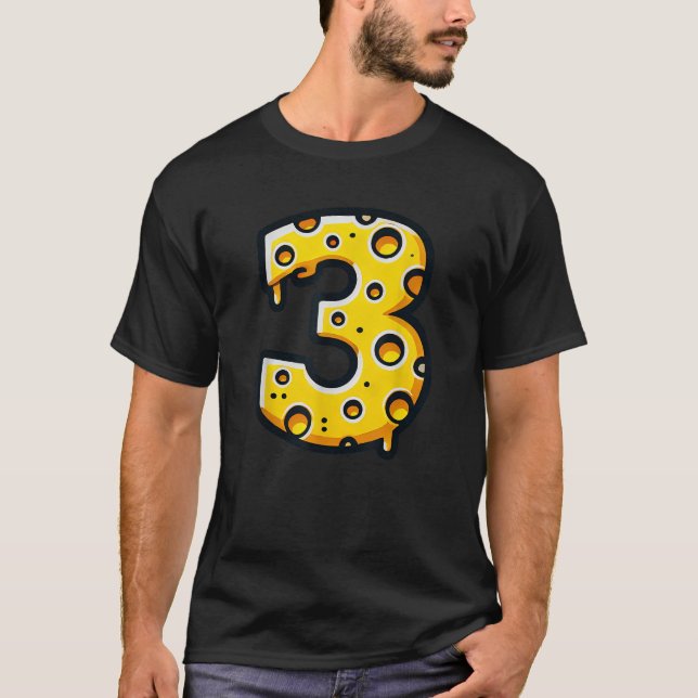 Lycklig 3:e födelsedag, 3 års ålder t shirt (Framsida)