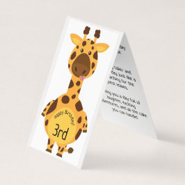 Lycklig 3:e födelsedag - barnkort kort