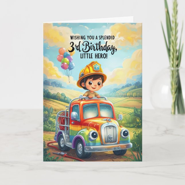 Lycklig 3:e födelsedagen kort (Framsida)