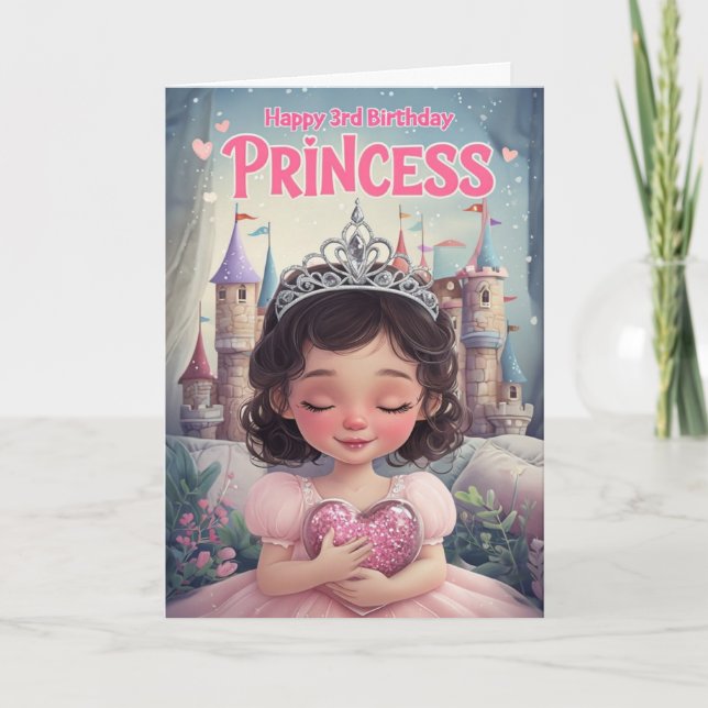 Lycklig 3:e födelsedagskort kort (Framsida)