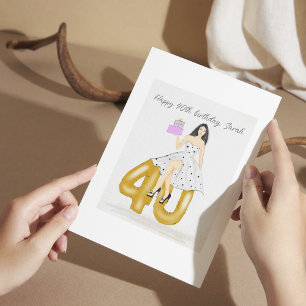 Lycklig 40-årsdag poster