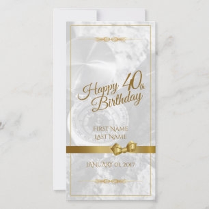 Lycklig 40-årsdagen med gyllene bog