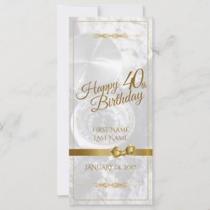 Lycklig 40-årsdagen med gyllene bog