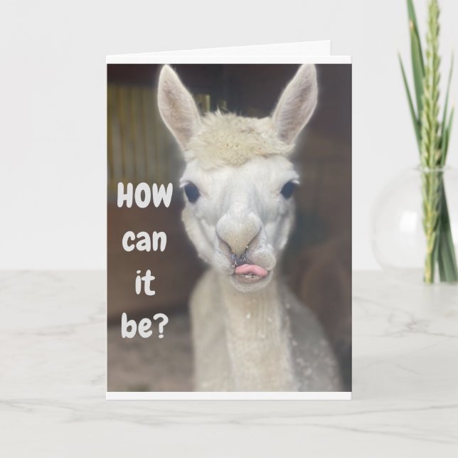 "LYCKLIG 40:e BIRTHDAY" från WIDE EYED LLAMA Kort (Framsida)
