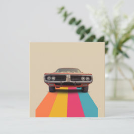 Lycklig 40:e födelsedag Anpassade Vintage Retro Inbjudningar