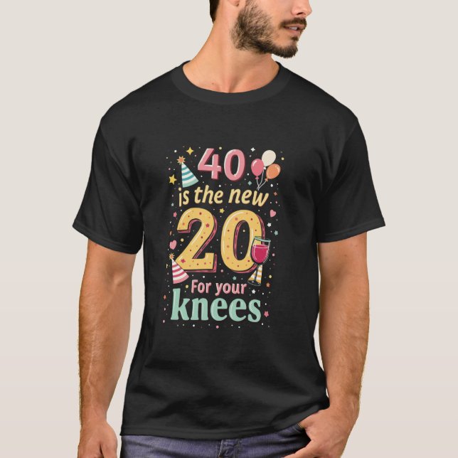 Lycklig 40:e födelsedagen 40 år gammal Bday Celebr T Shirt (Framsida)
