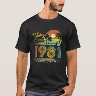 Lycklig 40:e födelsedagen 40 år gammal Vintage nov T Shirt