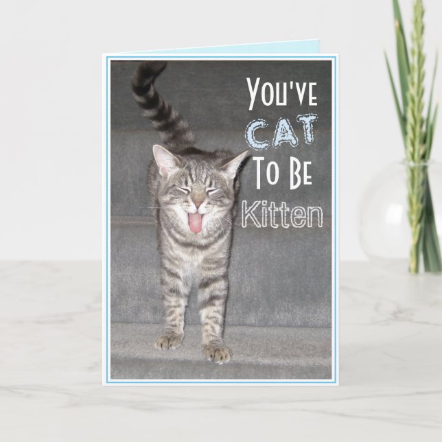 Lycklig 40:e födelsedagskatten kort (Framsida)