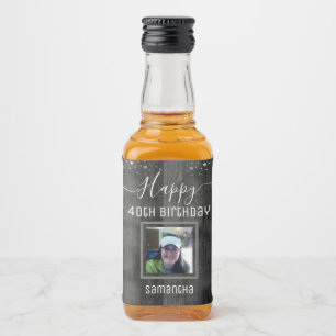 Lycklig 40:e födelsedagskonfetti Roligt med fetsti Spritflaskor Etikett