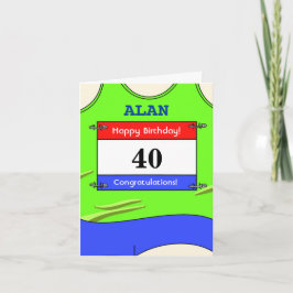 Lycklig 40:e födelsedagskort för en springer kort