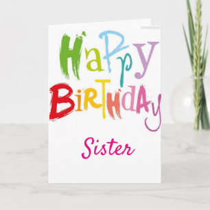 LYCKLIG ***40th*** BIRTHDAY TILL MIN SISTER Kort
