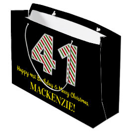 Lycklig 41:a födelsedag och God jul, eget namn