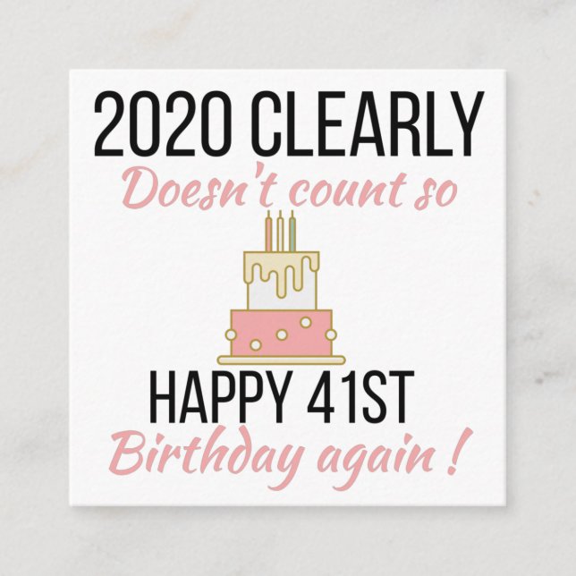 Lycklig 42:a födelsedag, 42:a födelsedag tilläggskort (Framsida)