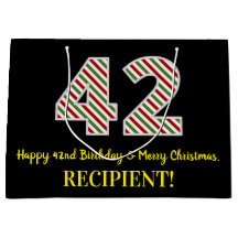 Lycklig 42:a födelsedagen och God jul, eget namn