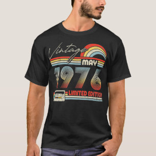 Lycklig 45:e födelsedagen Vintage maj 1976 45 år g T Shirt
