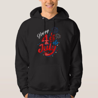 Lycklig 4:e juli Coola Independence day Patriotic Hoodie